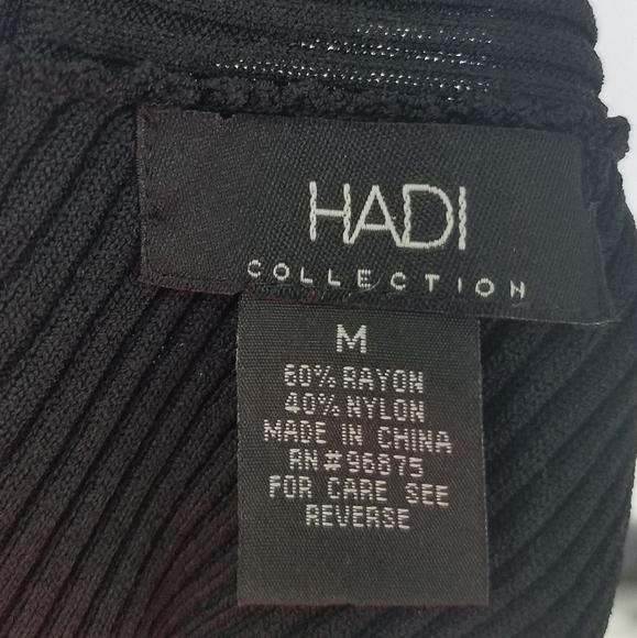 Hadi Collection black asymmetrical tank top blouse - Picture 8 of 8